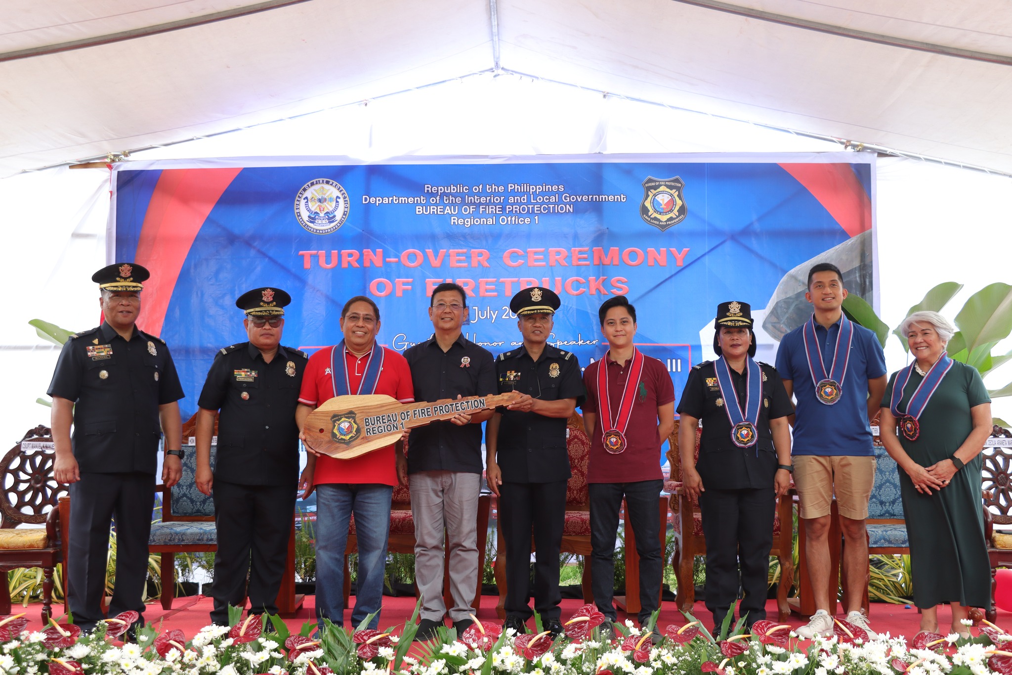 CITY OF BATAC FIRE STATION RECEIVES NEW FIRE TRUCK