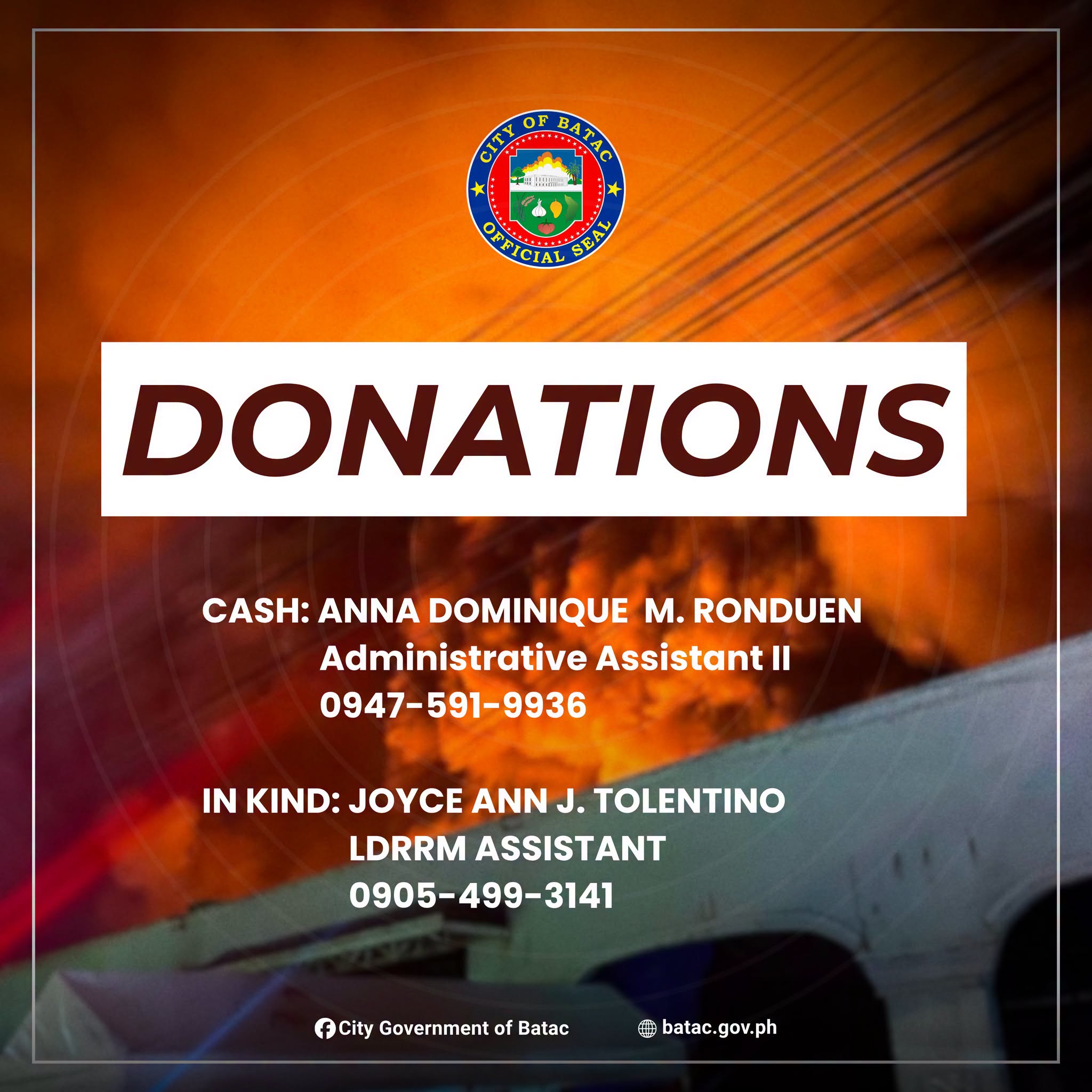CALL FOR DONATIONS